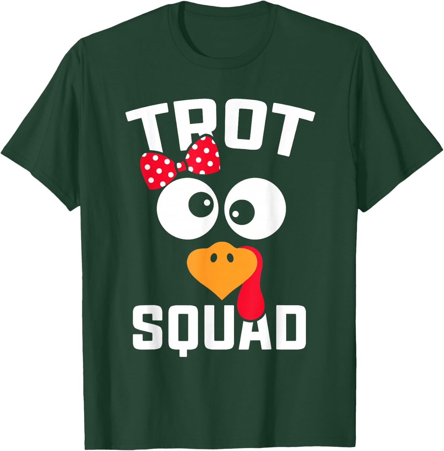 Funny Running Turkey Trot Squad Thanksgiving For Girl T-Shirt - T-Shirt | Forest