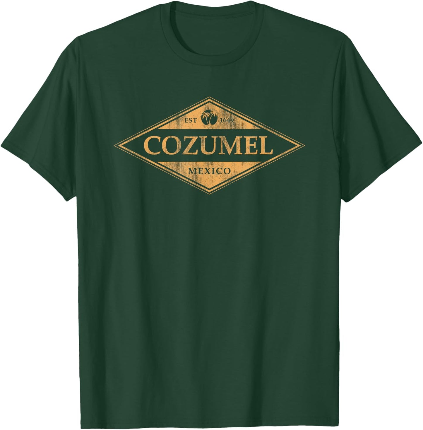 Vintage Cozumel Mexico Retro Throwback Boys Girls Souvenir T-Shirt - T-Shirt | Forest