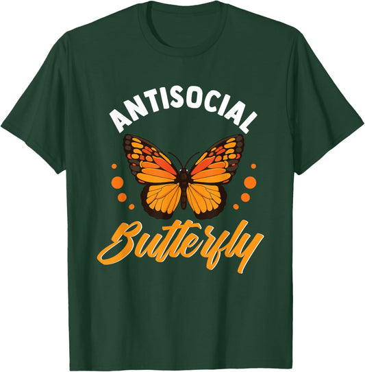 Antisocial Butterfly T-Shirt - T-Shirt | Forest