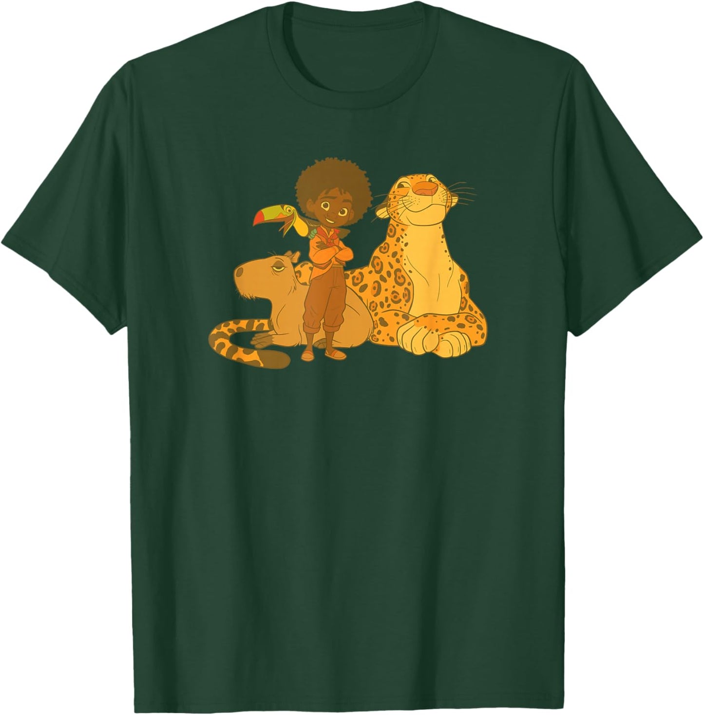 Disney Encanto Antonio Group Shot Animals Poster T-Shirt - T-Shirt | Forest