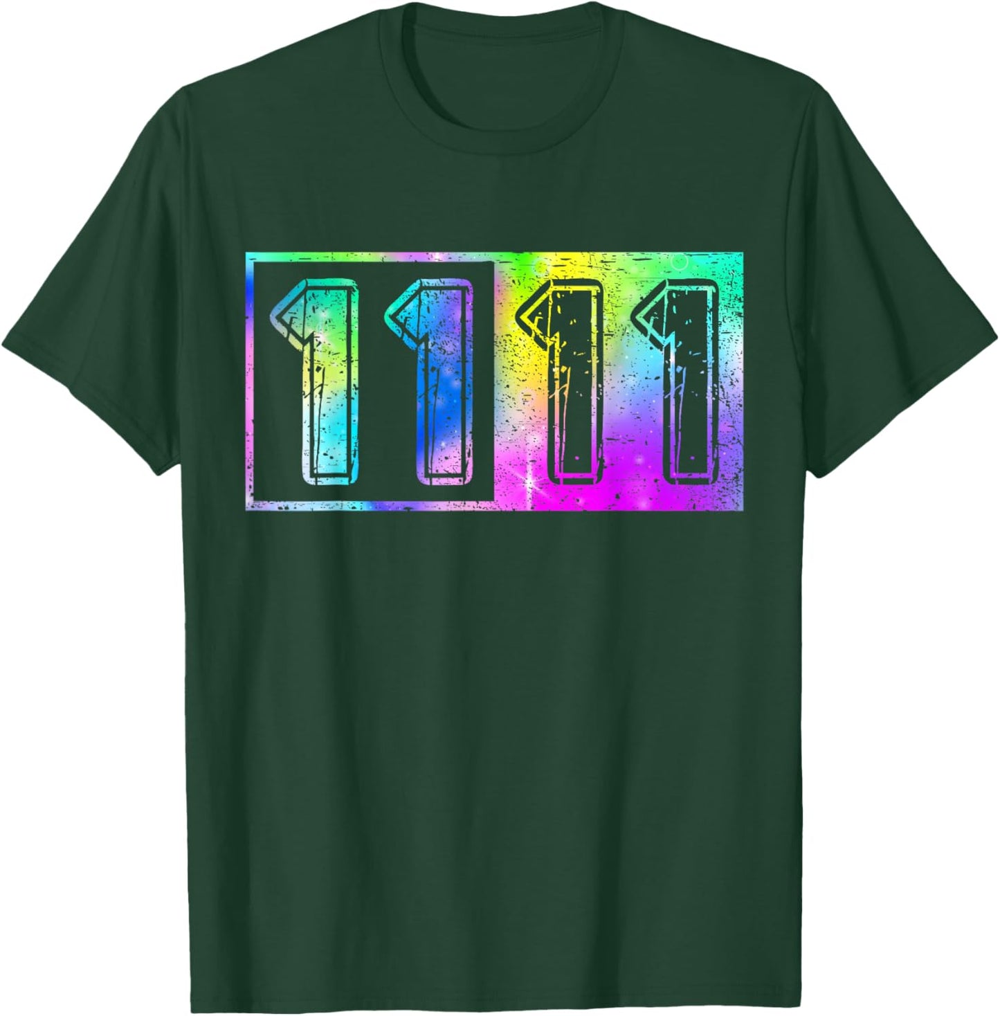 1111 Number Synchronicity Spiritual Awakening manifestation T-Shirt - T-Shirt | Forest