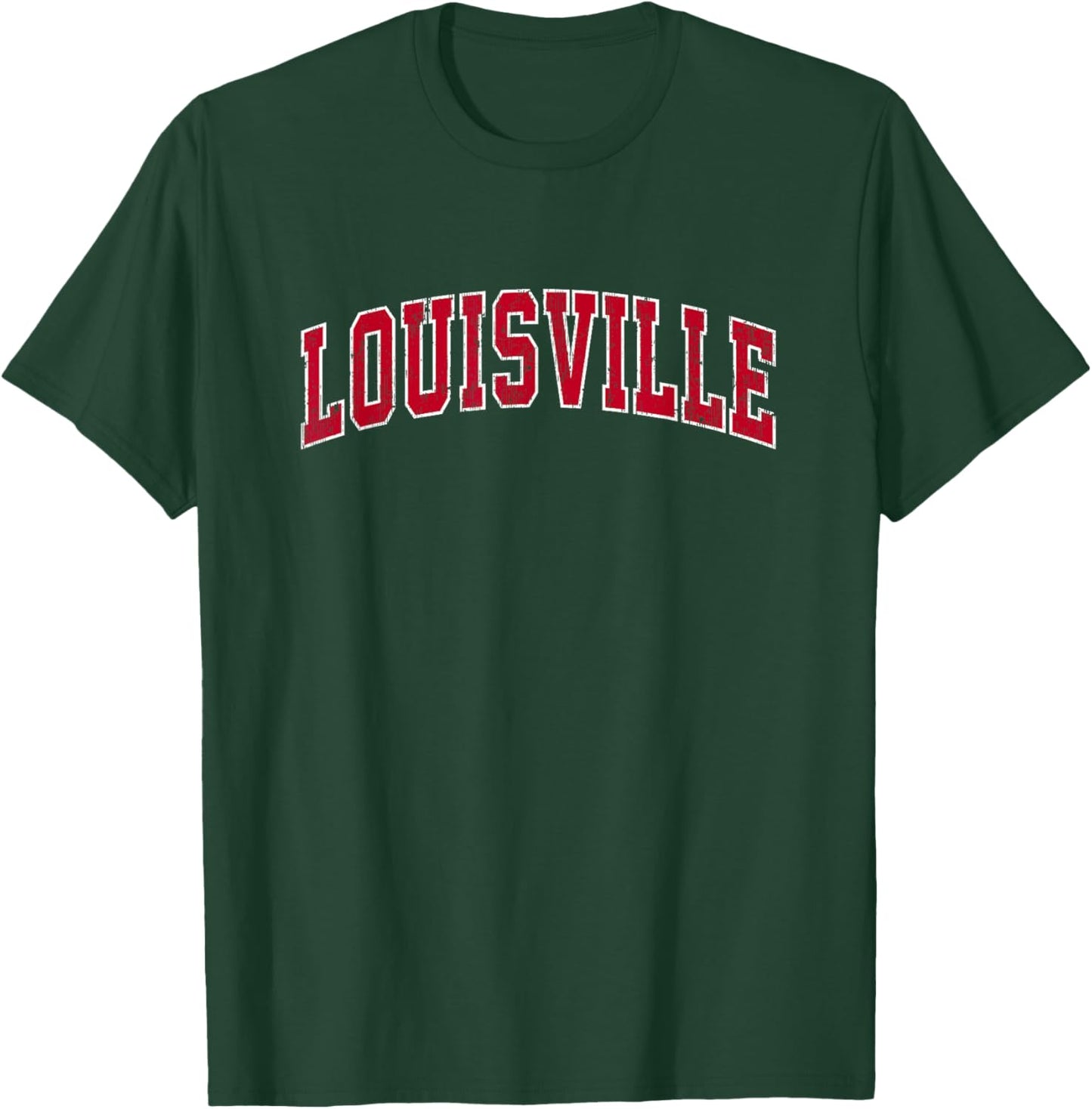 Louisville Kentucky KY Vintage Sports Design Red Design T-Shirt - T-Shirt | Forest