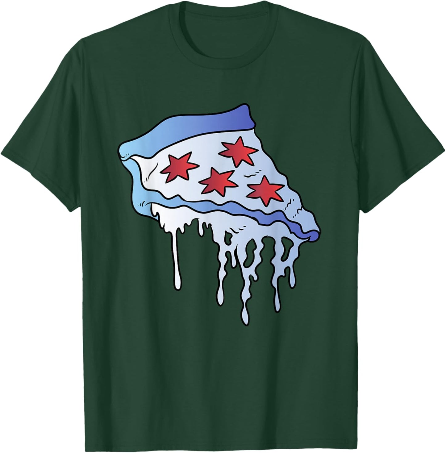 Chicago Flag Pizza Slice Pie Maker Baker Chicagoans T-Shirt - T-Shirt | Forest