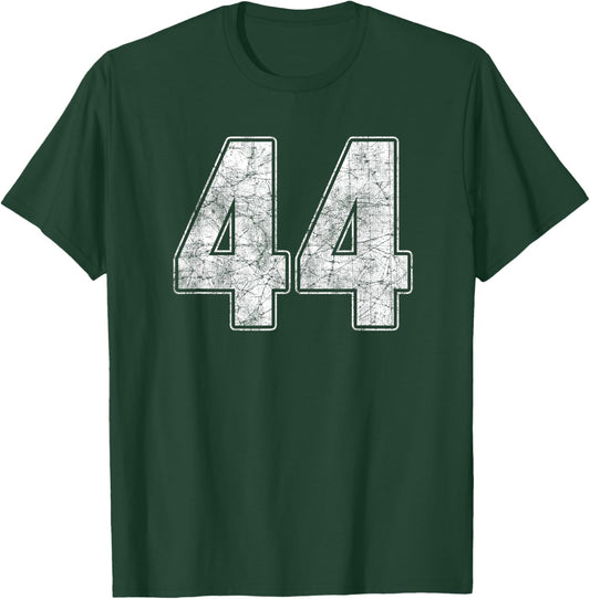 #44 Jersey Number 44 Uniform Biggest Fan Favorite Player T-Shirt - T-Shirt | Forest