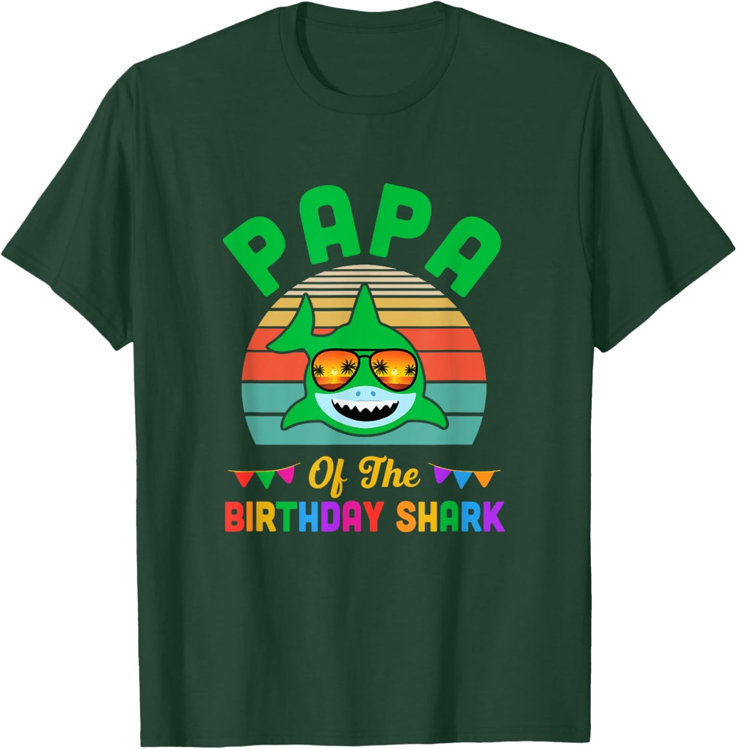 Papa Of The Shark Birthday Papa Matching Family T-Shirt - T-Shirt | Forest