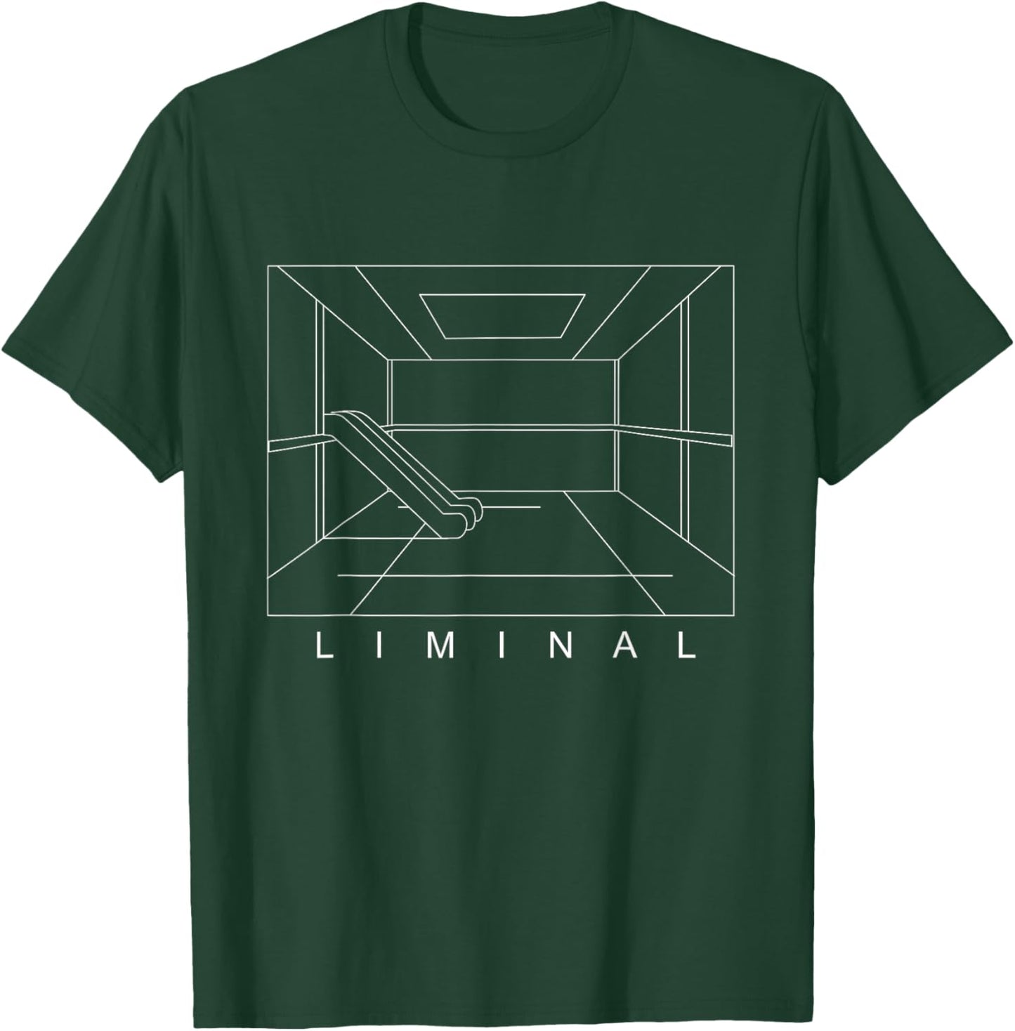 Liminal Space Empty Dead Ghost Mall Creepy Spooky Aesthetic T-Shirt - T-Shirt | Forest