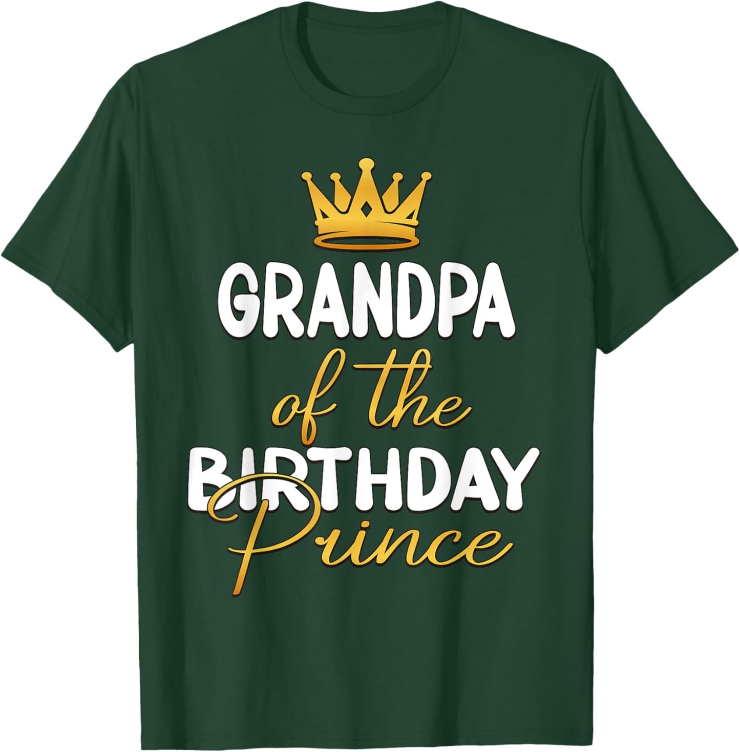Grandpa Of The Birthday Prince Boy Bday Party Idea T-Shirt - T-Shirt | Forest