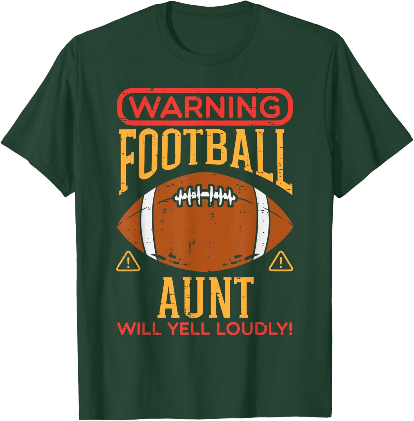 Warning American Football Aunt Yell Funny Family Matching T-Shirt - T-Shirt | Forest