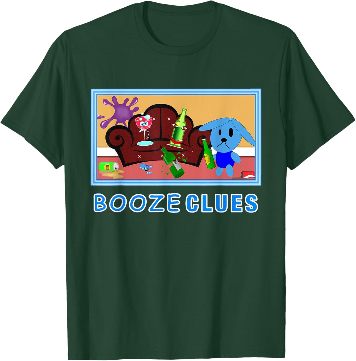 Booze Clues Shirt Funny Booze Drinking Partying Bachelor T-Shirt - T-Shirt | Forest