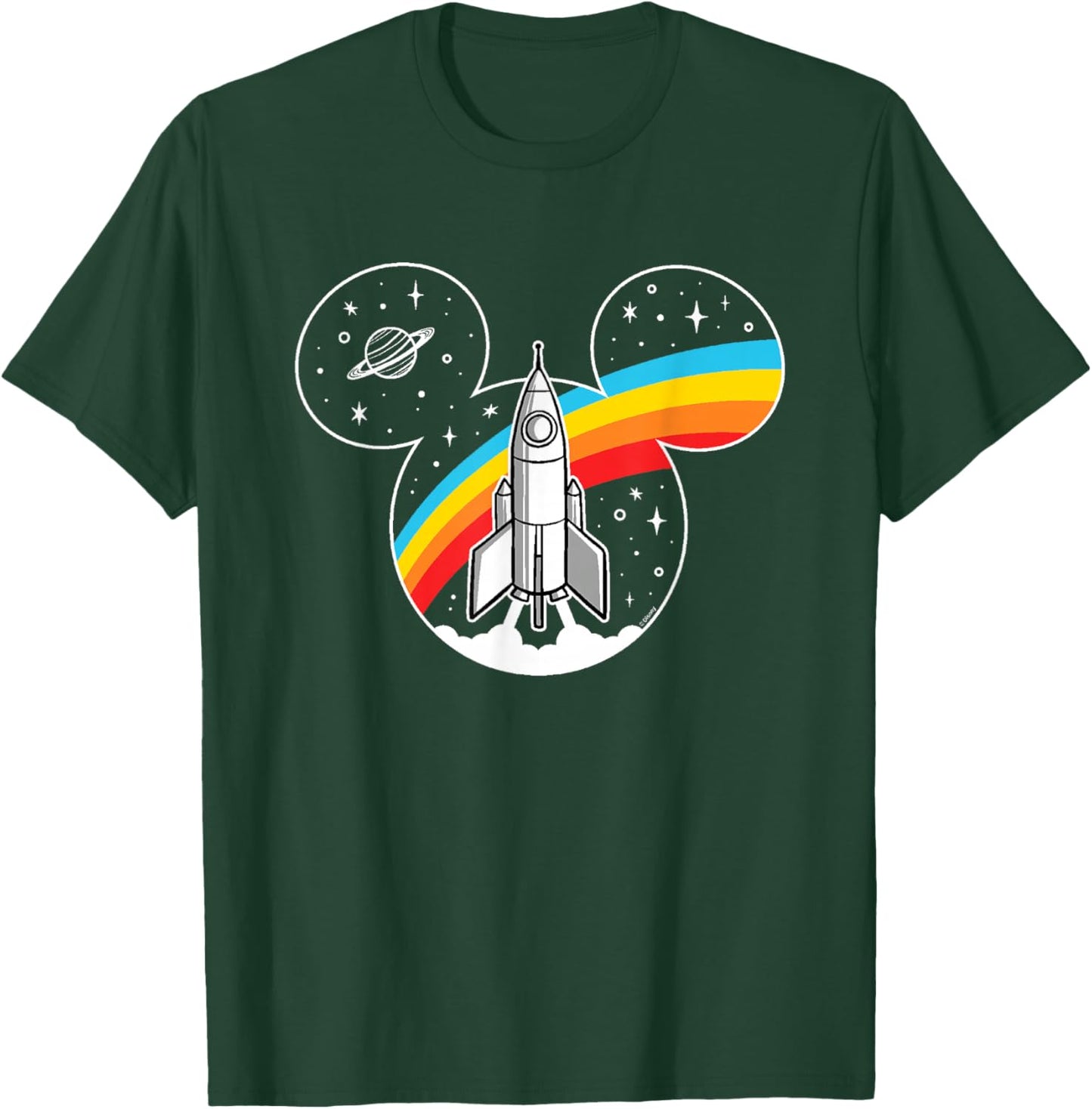 Mickey Mouse - Retro Space T-Shirt - T-Shirt | Forest