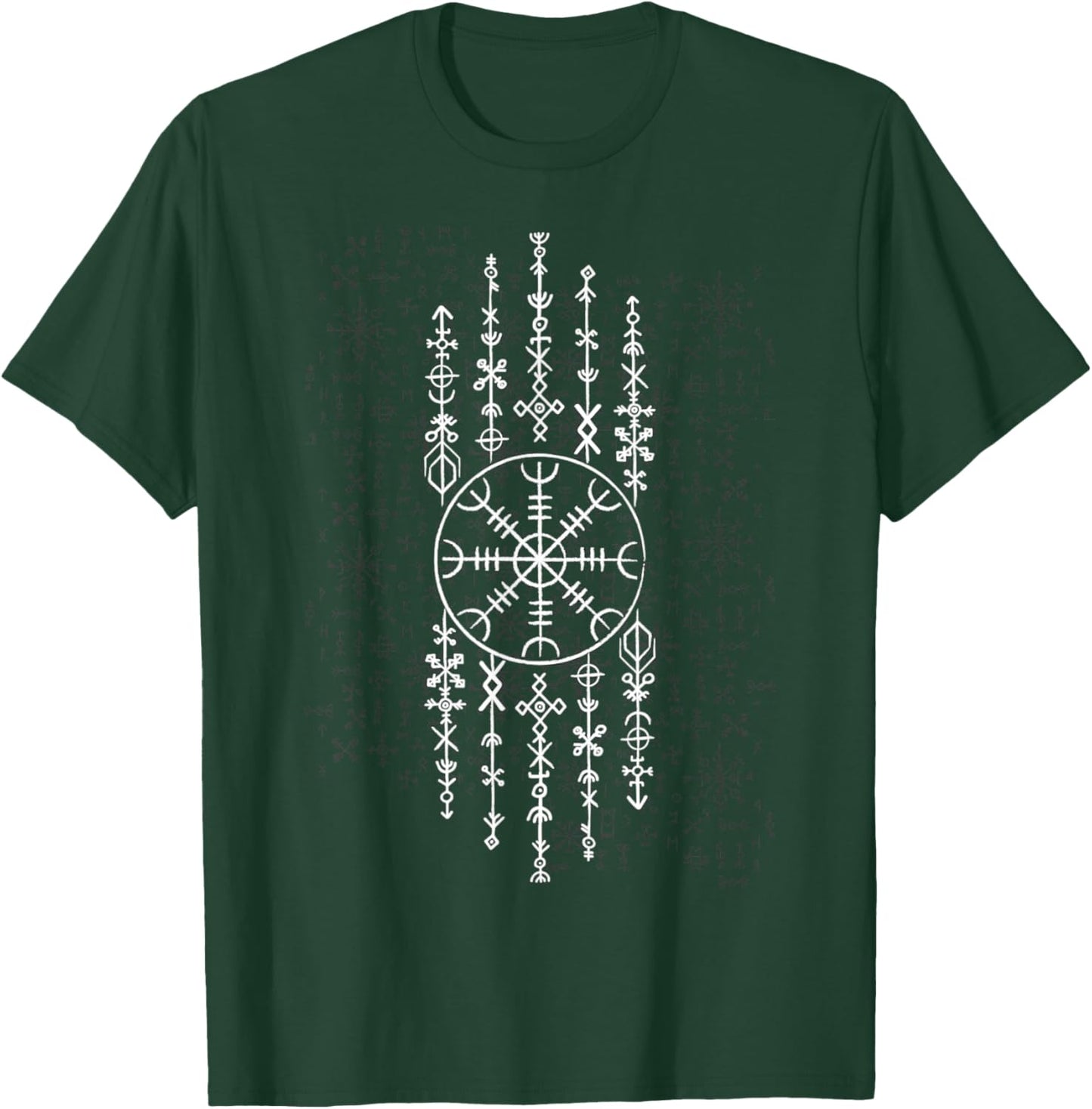 Vintage Classic Viking Aegishjalmur The Helm of Awe T-Shirt - T-Shirt | Forest