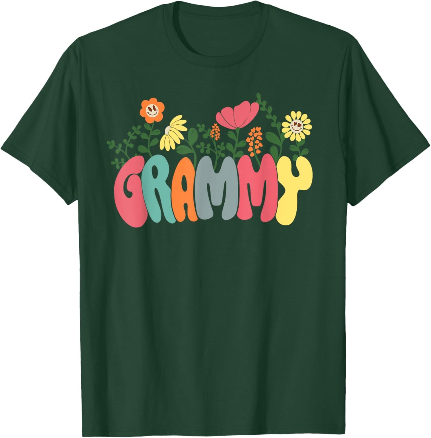 Floral Grammy Cute Grammy Mothers Day T-Shirt - T-Shirt | Forest