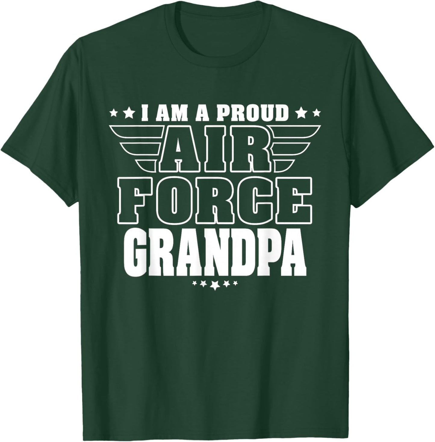 Proud Air Force Grandpa Patriotic Pride Military Grandfather T-Shirt - T-Shirt | Forest
