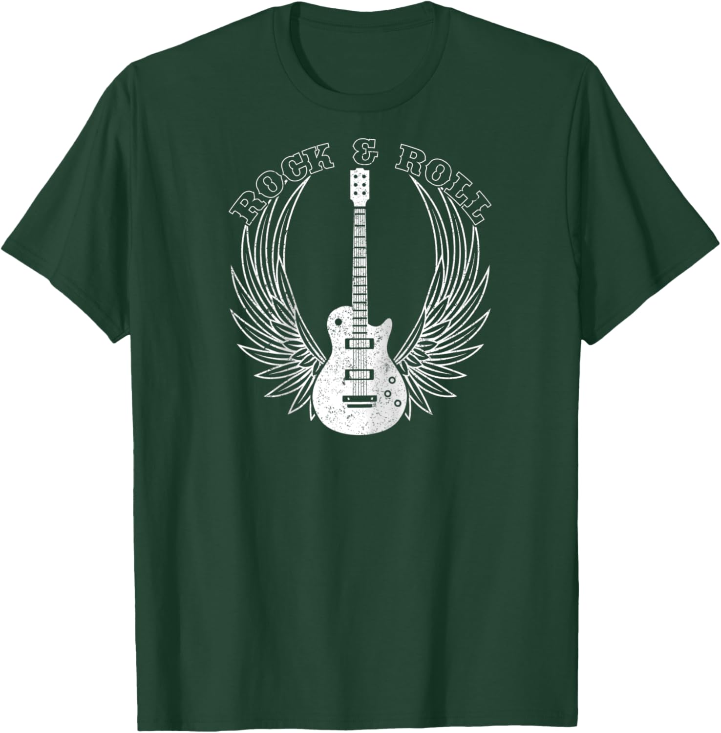Vintage retro rock and roll men, women, children Raglan Baseball T-Shirt - T-Shirt | Forest
