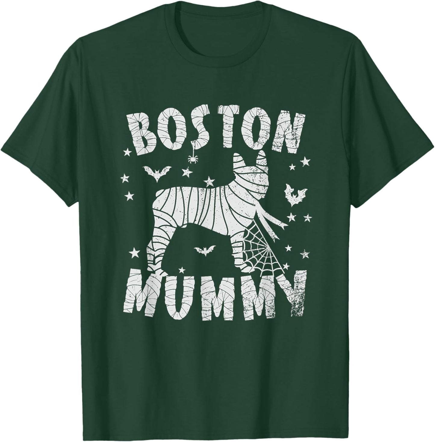 Boston Terrier Mummy - Halloween T-Shirt - T-Shirt | Forest