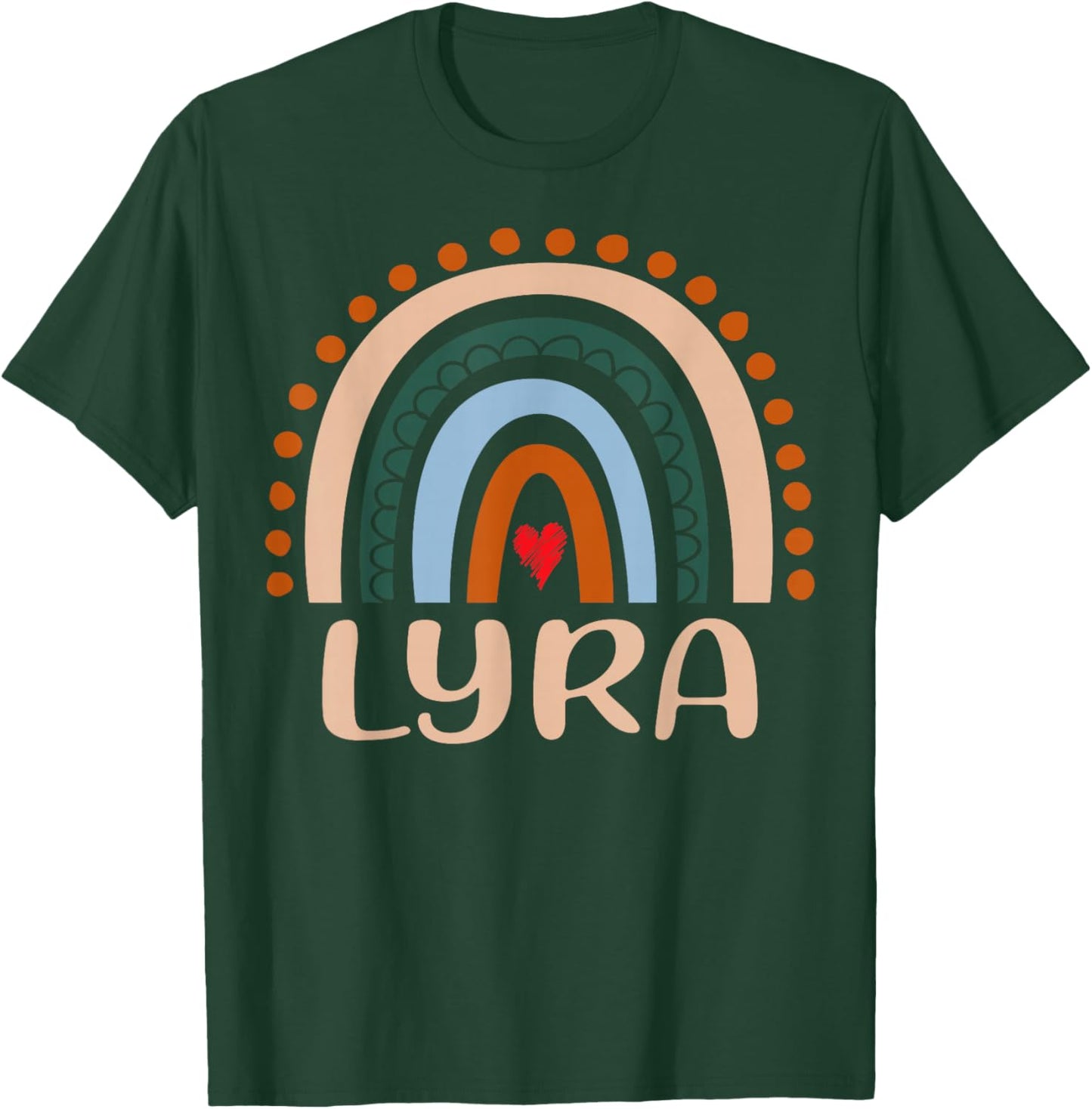 Lyra Name Personalized Funny Women Rainbow Lyra T-Shirt - T-Shirt | Forest