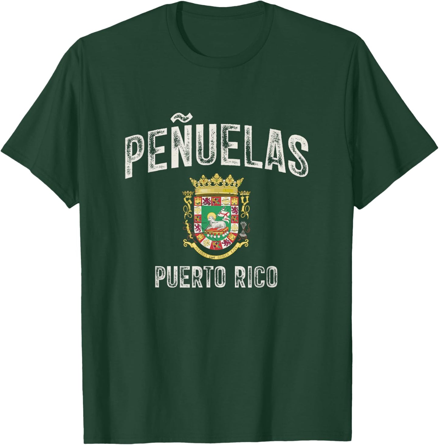Peñuelas City in Puerto Rico, Puerto Rico Armorial T-Shirt - T-Shirt | Forest