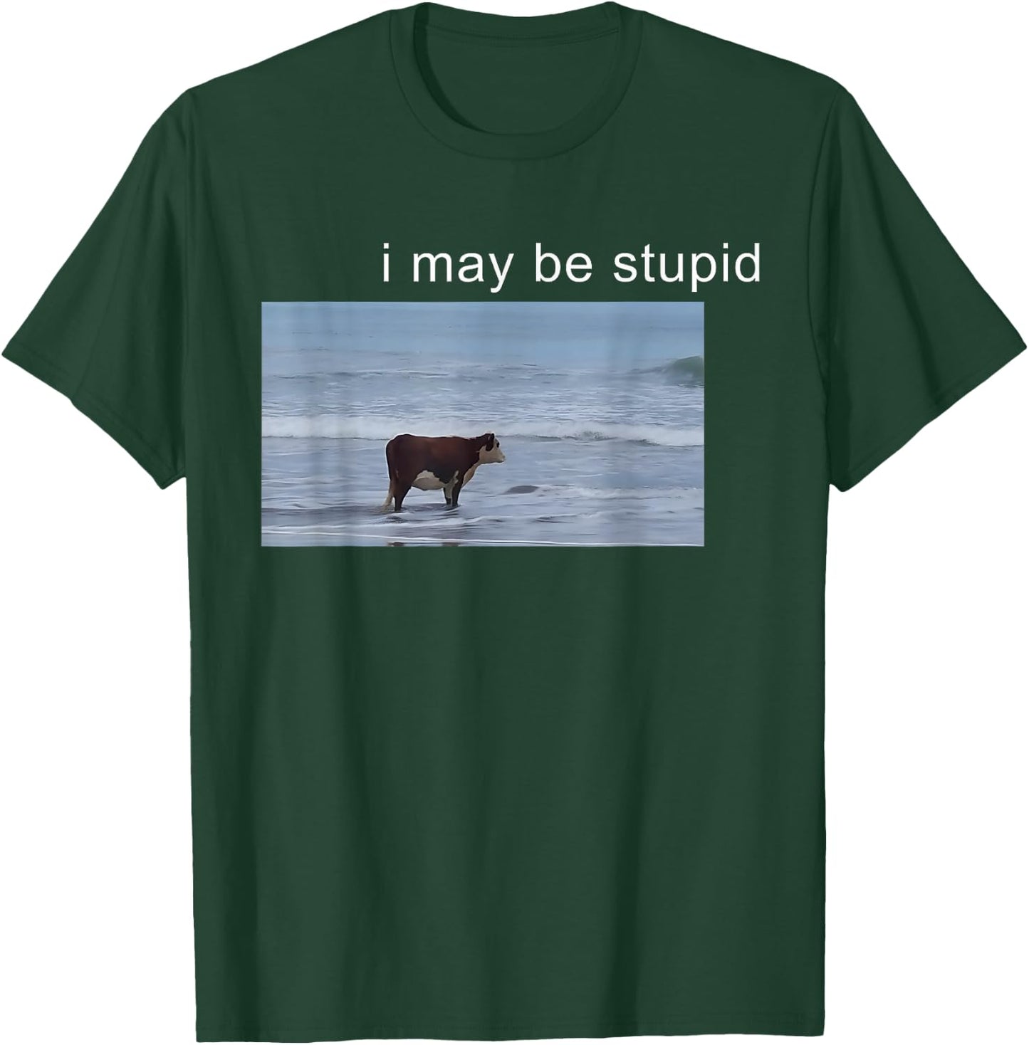 I May Be Stupid Funny Cow Oddly Specific Dank Meme T-Shirt - T-Shirt | Forest