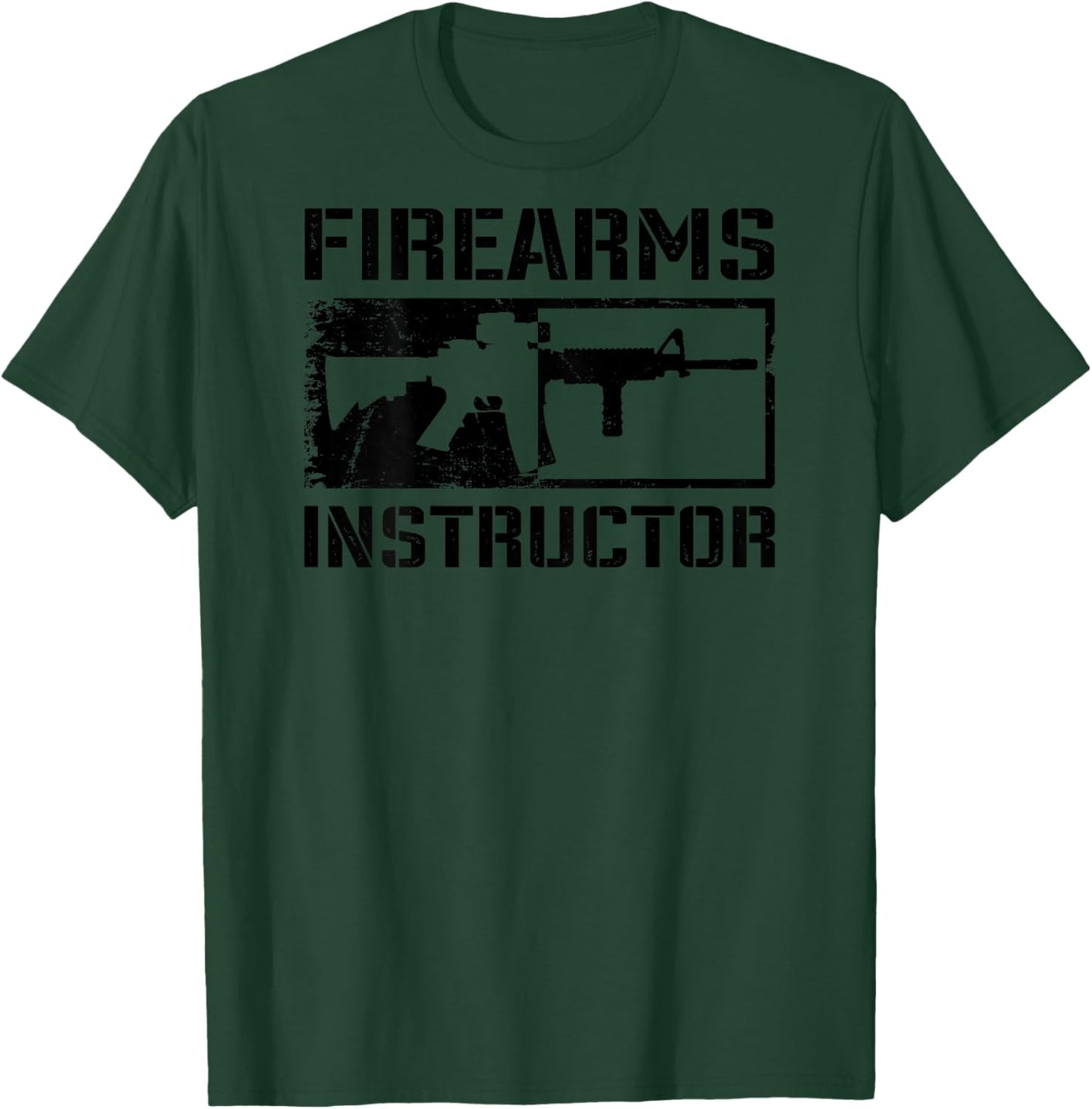 Firearms Instructor (Design ON Back) T-Shirt - T-Shirt | Forest