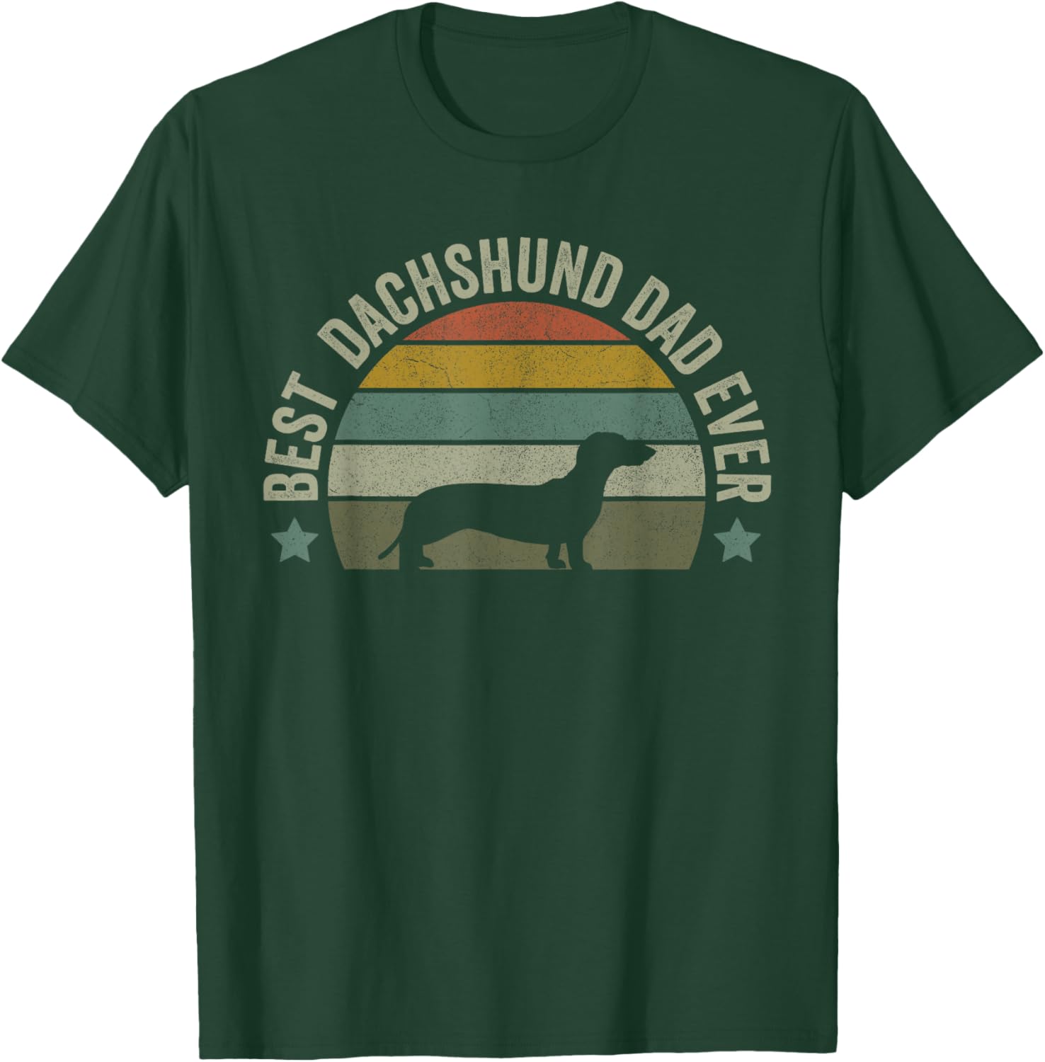 Best Dachshund Dad Dog Shirt, Fathers Day Funny Doggy T-Shirt - T-Shirt | Forest