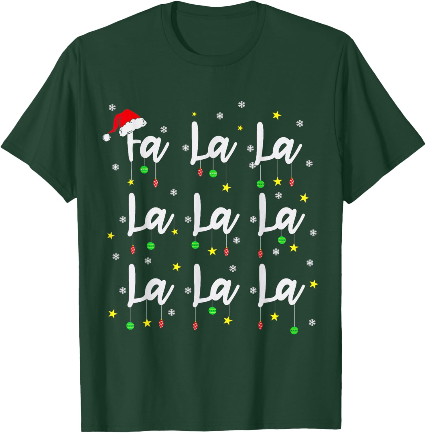 Santa Fa La 8 Fa La La La Christmas Funny Xmas Men Women Kid T-Shirt - T-Shirt | Forest