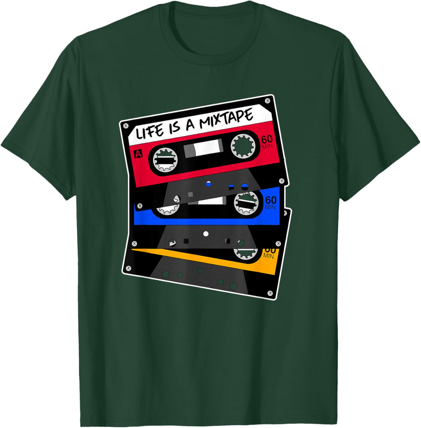 Life is a Mixtape Old School Cassette Tape T-Shirt - T-Shirt | Forest