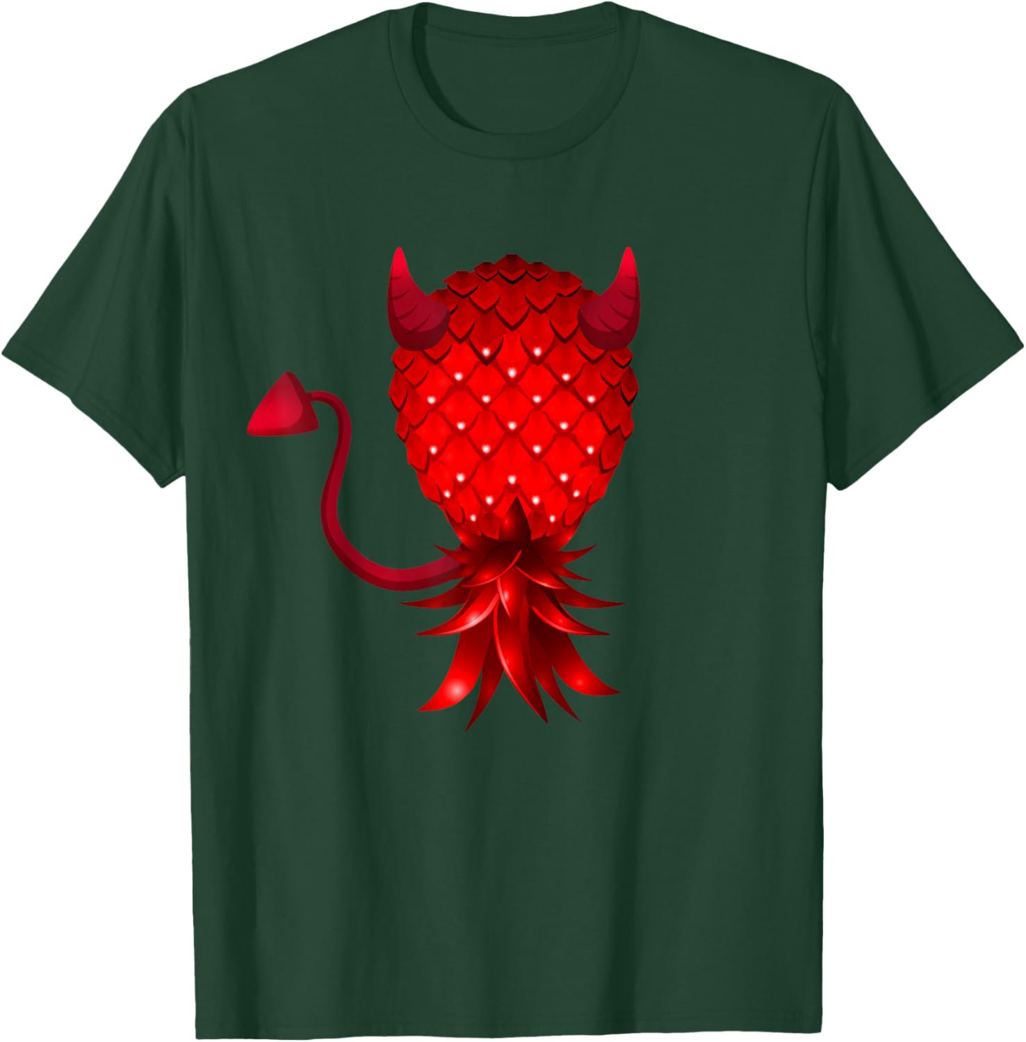 Swinger Upside Down Bad Pineapple Devil Horn T-Shirt - T-Shirt | Forest