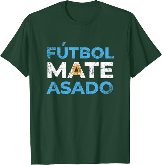 Argentina Futbol Mate Asado Latin America Hispanic Heritage T-Shirt - T-Shirt | Forest