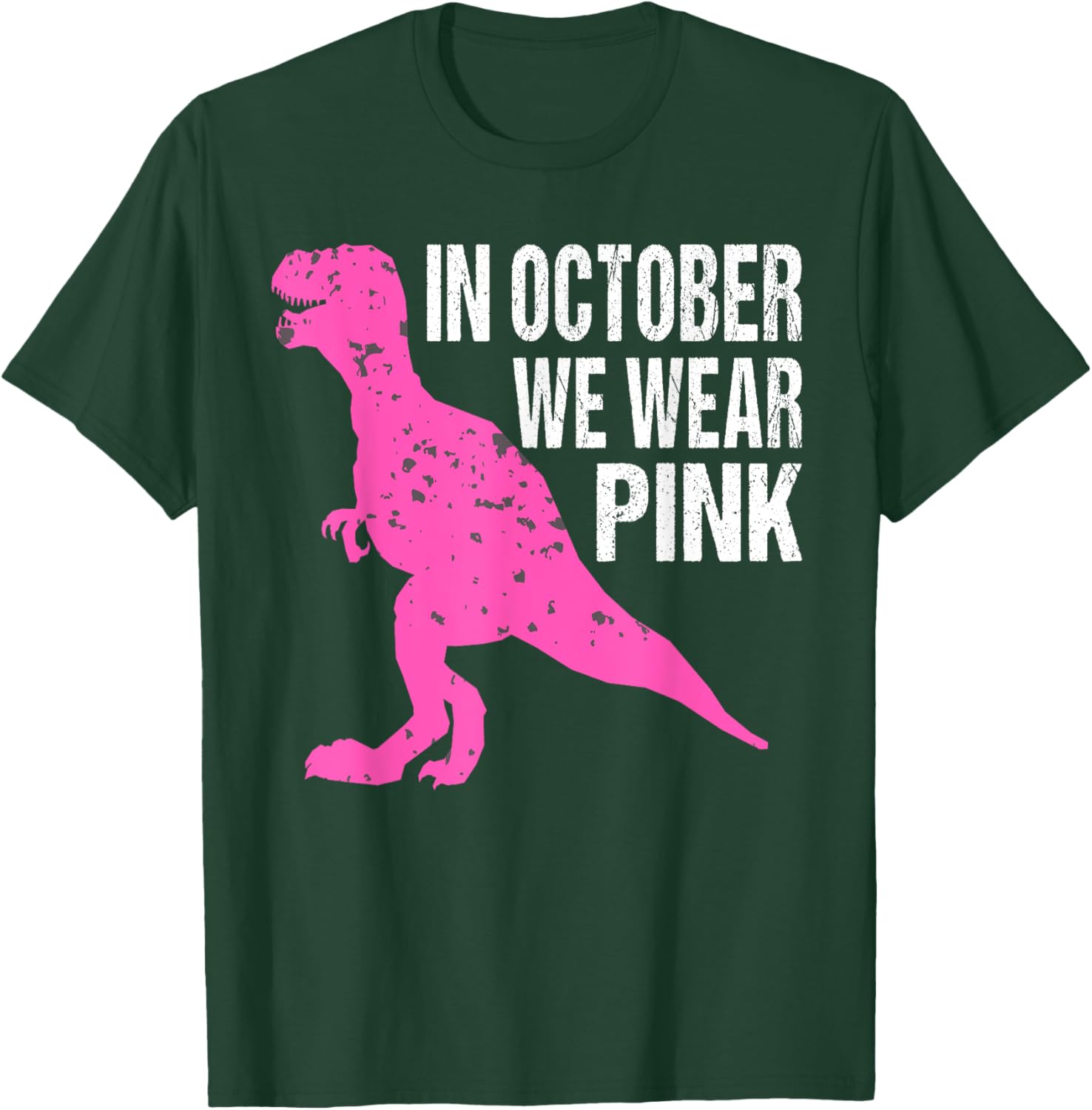 In October We Wear Pink Breast Cancer Awareness Kids Boys T-Shirt - T-Shirt | Forest