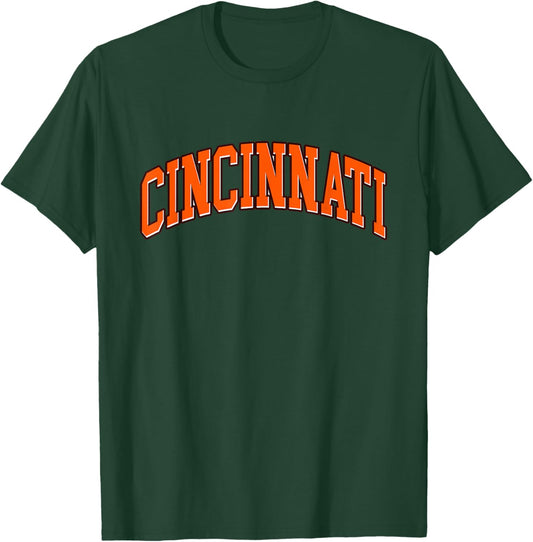 Cincinnati Hometown Pride - Throwback Design Print - Classic T-Shirt - T-Shirt | Forest