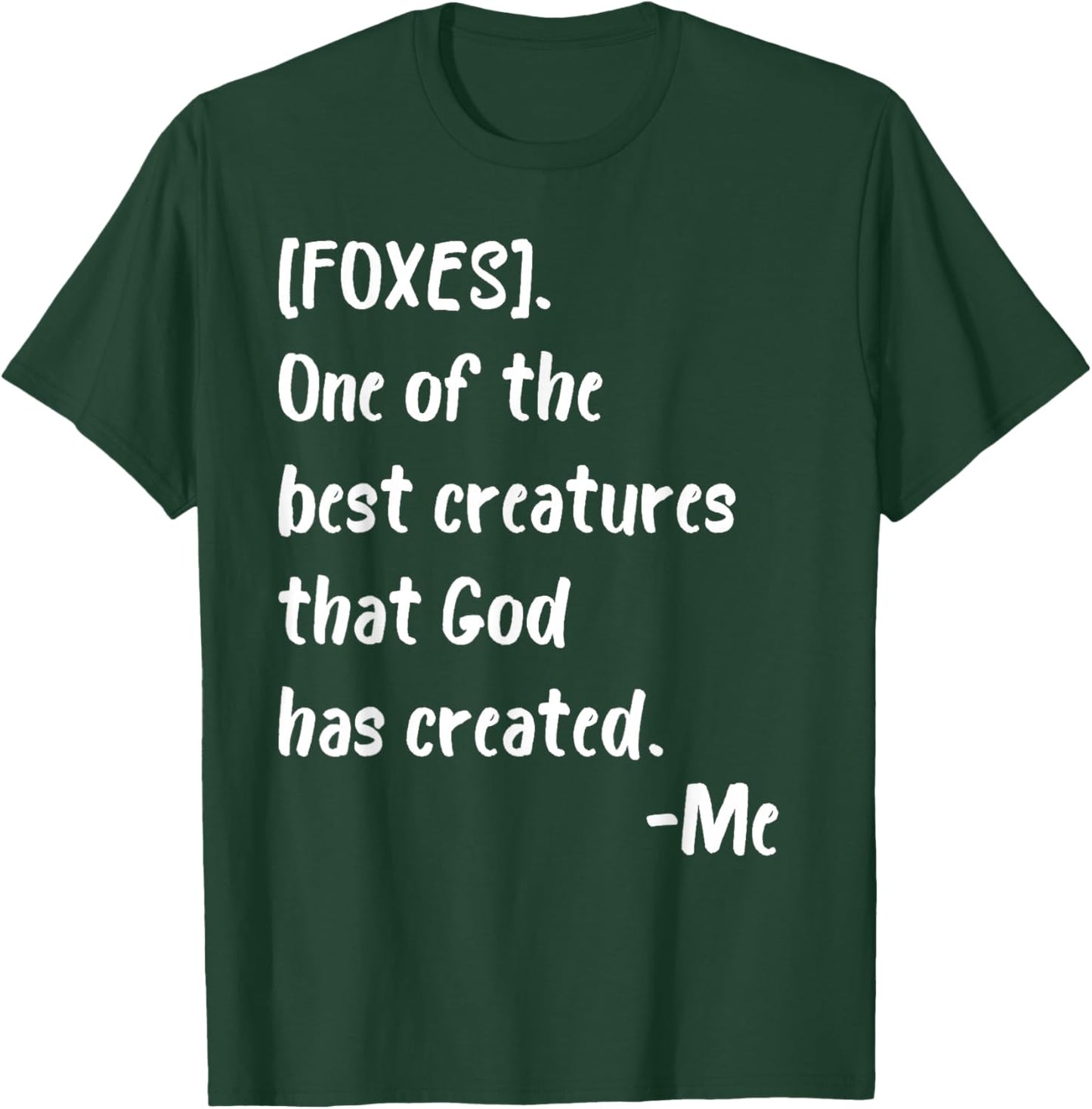 Foxes Lover Cute Religious Fox Saying Funny Definition T-Shirt - T-Shirt | Forest