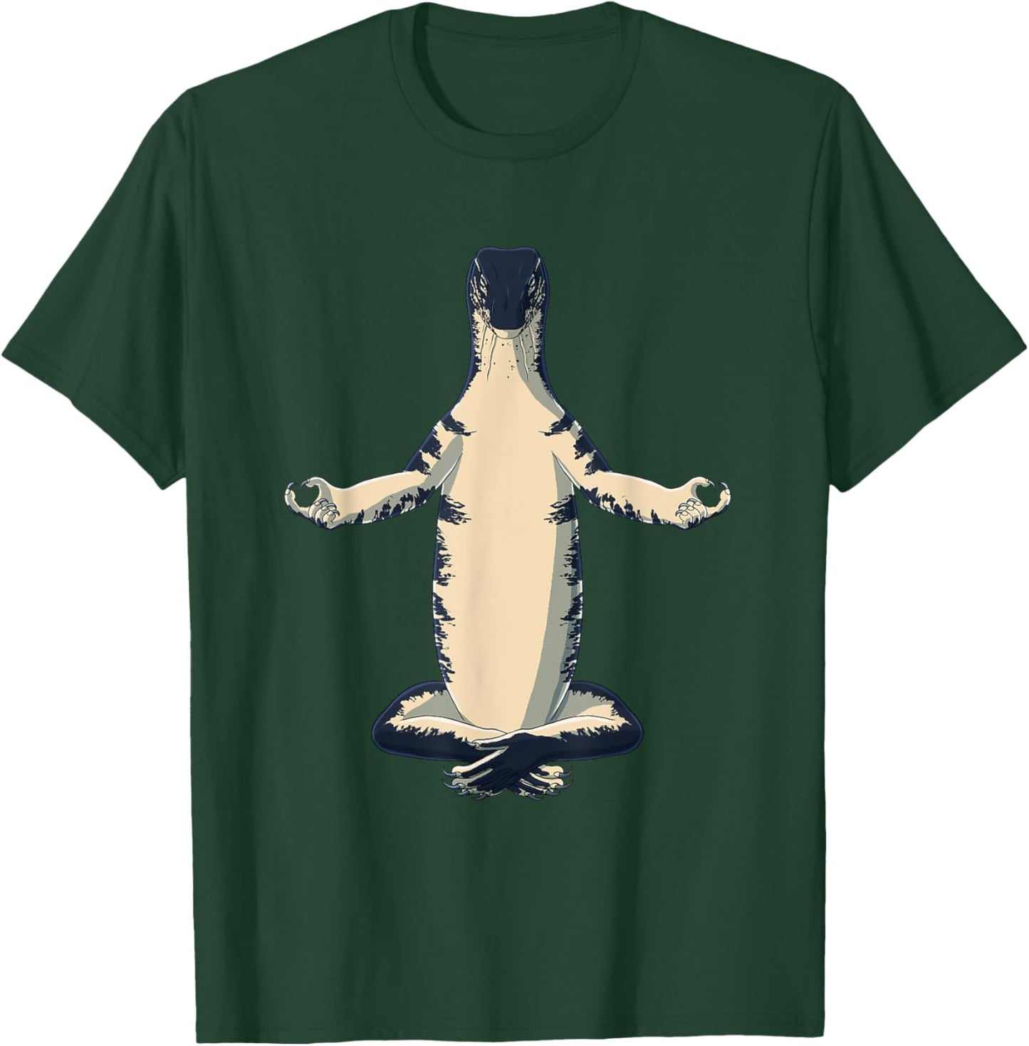 Funny Yoga Reptile Monitor Lizard T-Shirt - T-Shirt | Forest