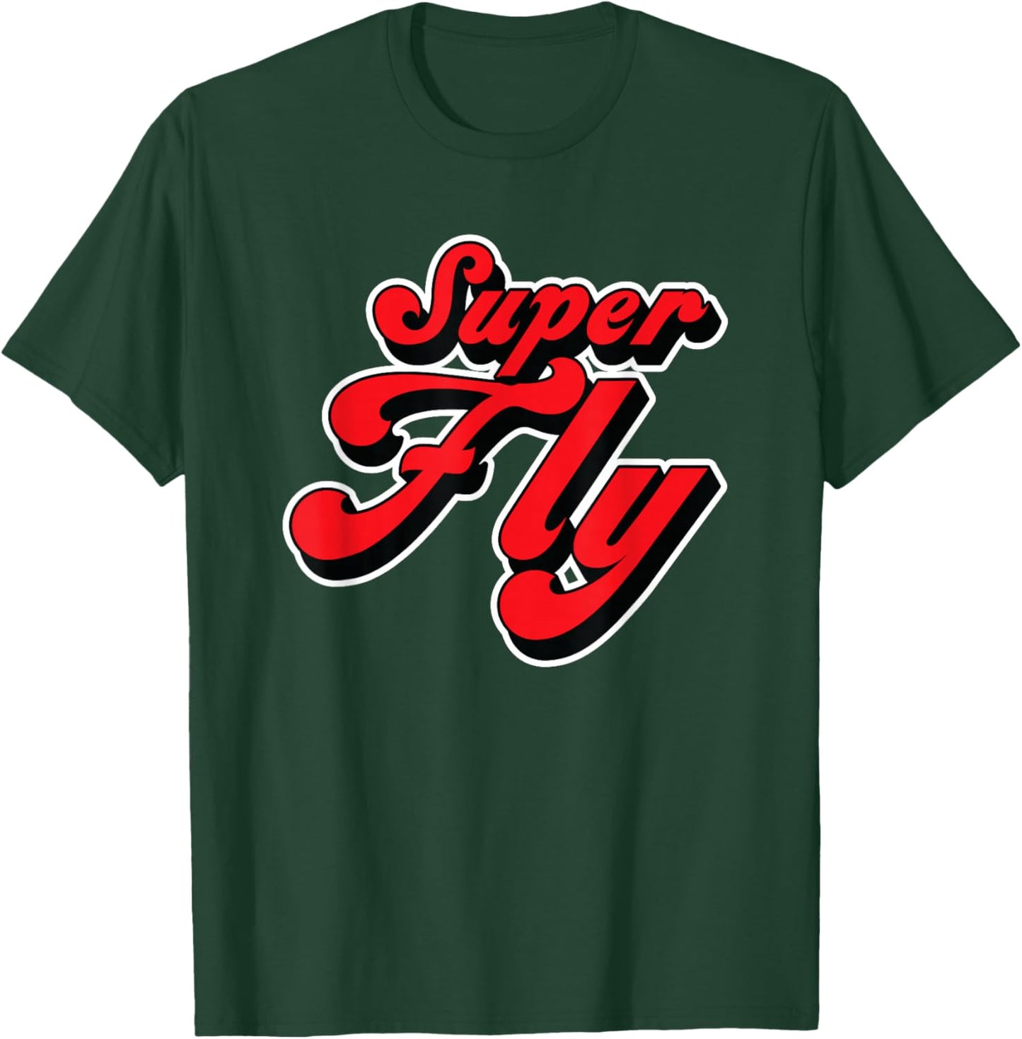 Groovy 1970s Hippie Hipster Super Fly T-Shirt - T-Shirt | Forest