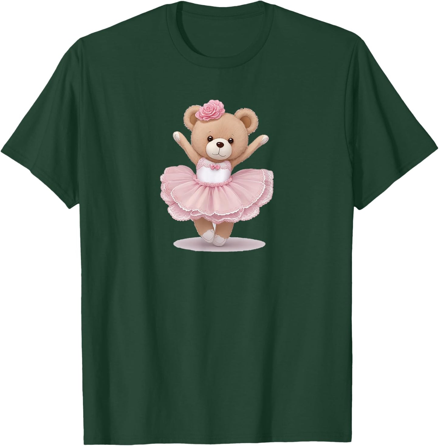 Teddy Bear Ballerina Dancer T-Shirt - T-Shirt | Forest