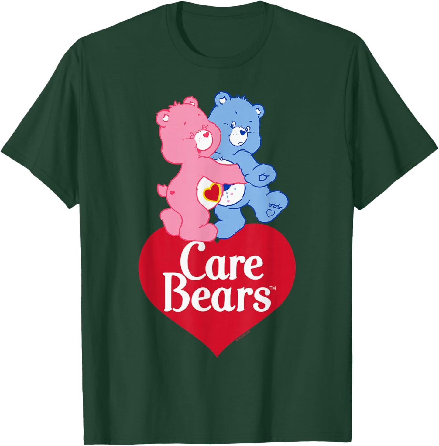 Care Bears Love-A-Lot Bear & Grumpy Valentine Hug Logo T-Shirt - T-Shirt | Forest