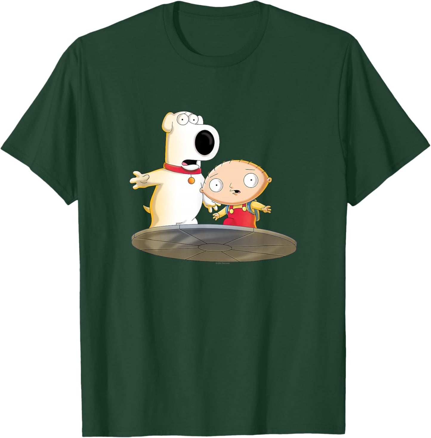Family Guy Stewie and Brian Shocked Transporter Cartoon T-Shirt - T-Shirt | Forest
