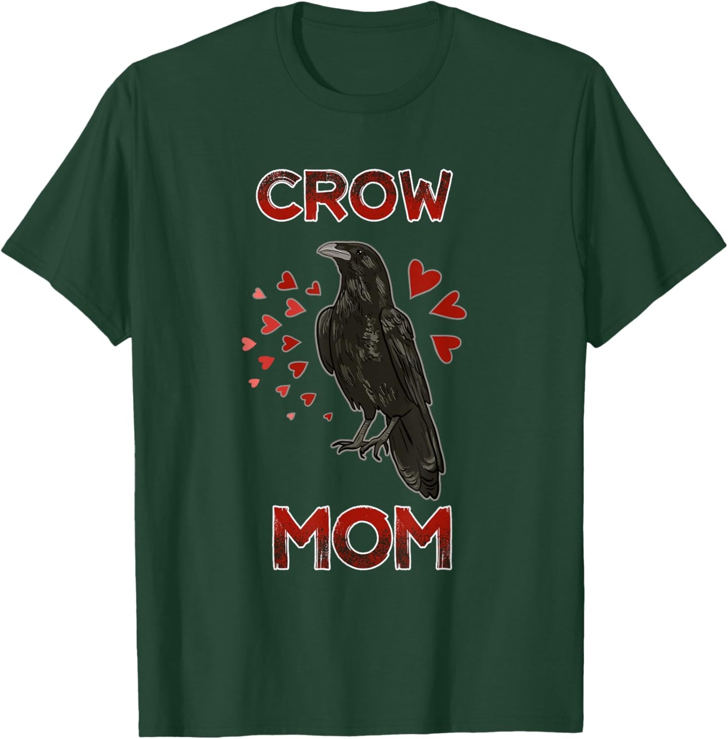 Funny Crow Mom Illustration Bird Crow Lover Quote T-Shirt - T-Shirt | Forest