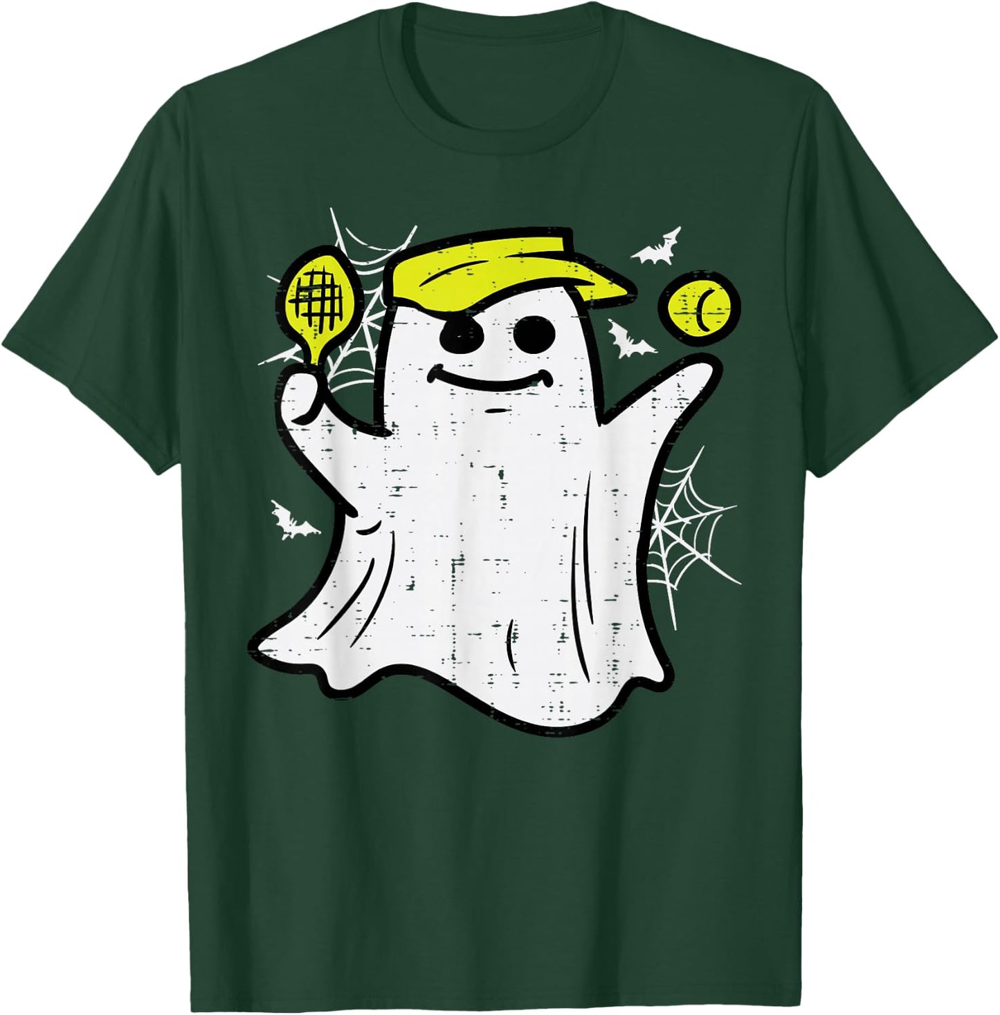 Halloween Pickle Ball Ghost Pickleball Costume Men Women Kid T-Shirt - T-Shirt | Forest
