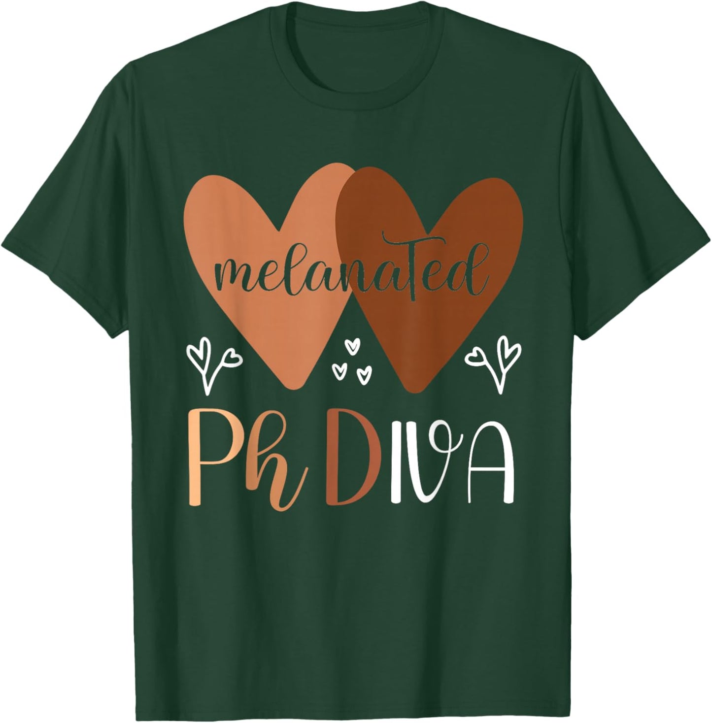 Black PhD Graduation PhDiva Cute Melanated Doctorate Degree T-Shirt - T-Shirt | Forest