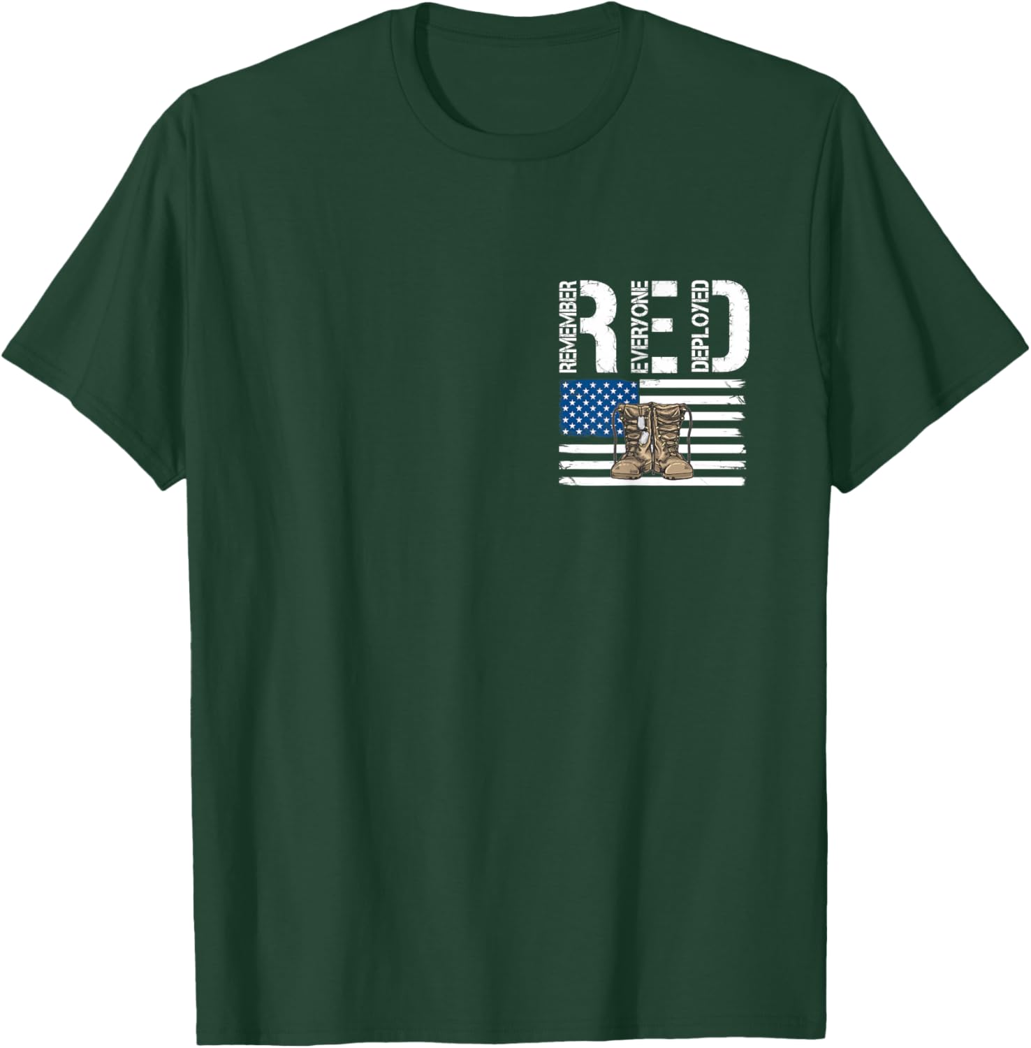 Remember Everyone Veteran Deployed RED Friday T-Shirt - T-Shirt | Forest