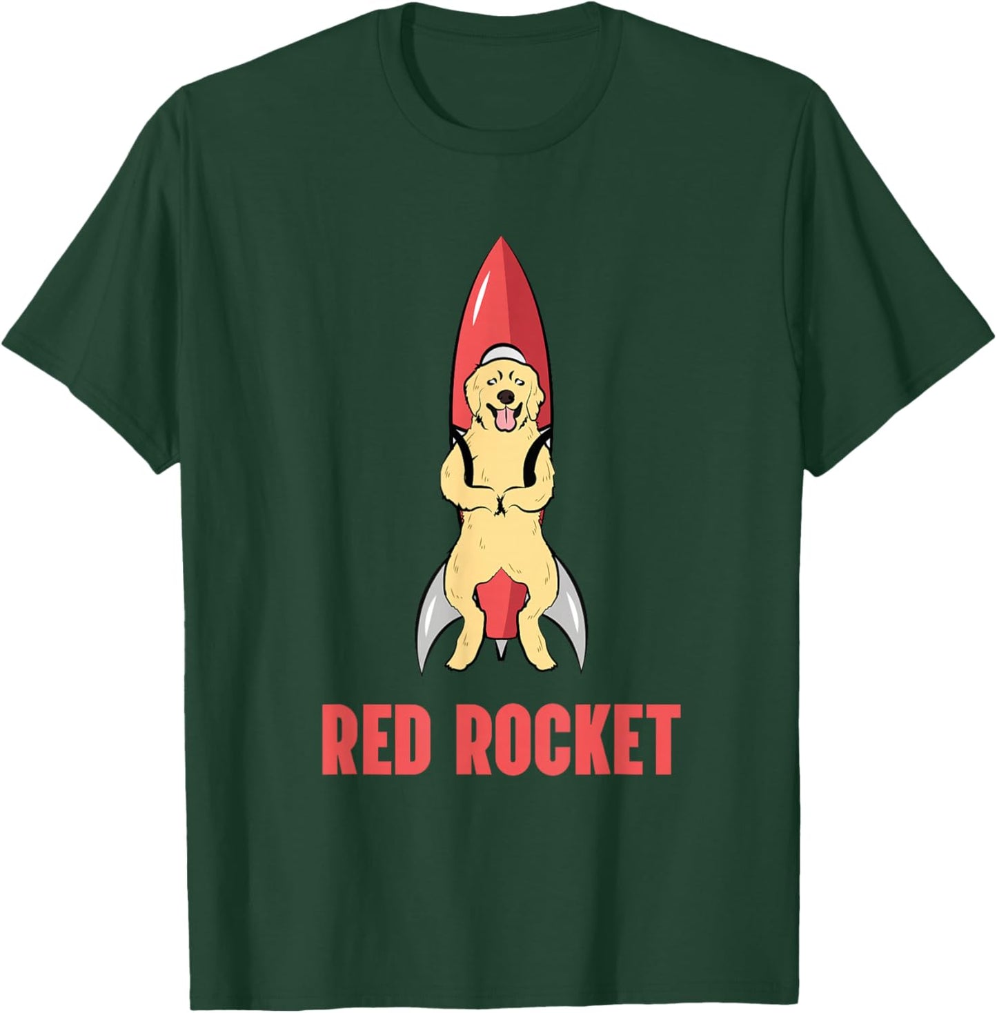 Red Rocket Dog Funny Dank Meme Memes T-Shirt - T-Shirt | Forest