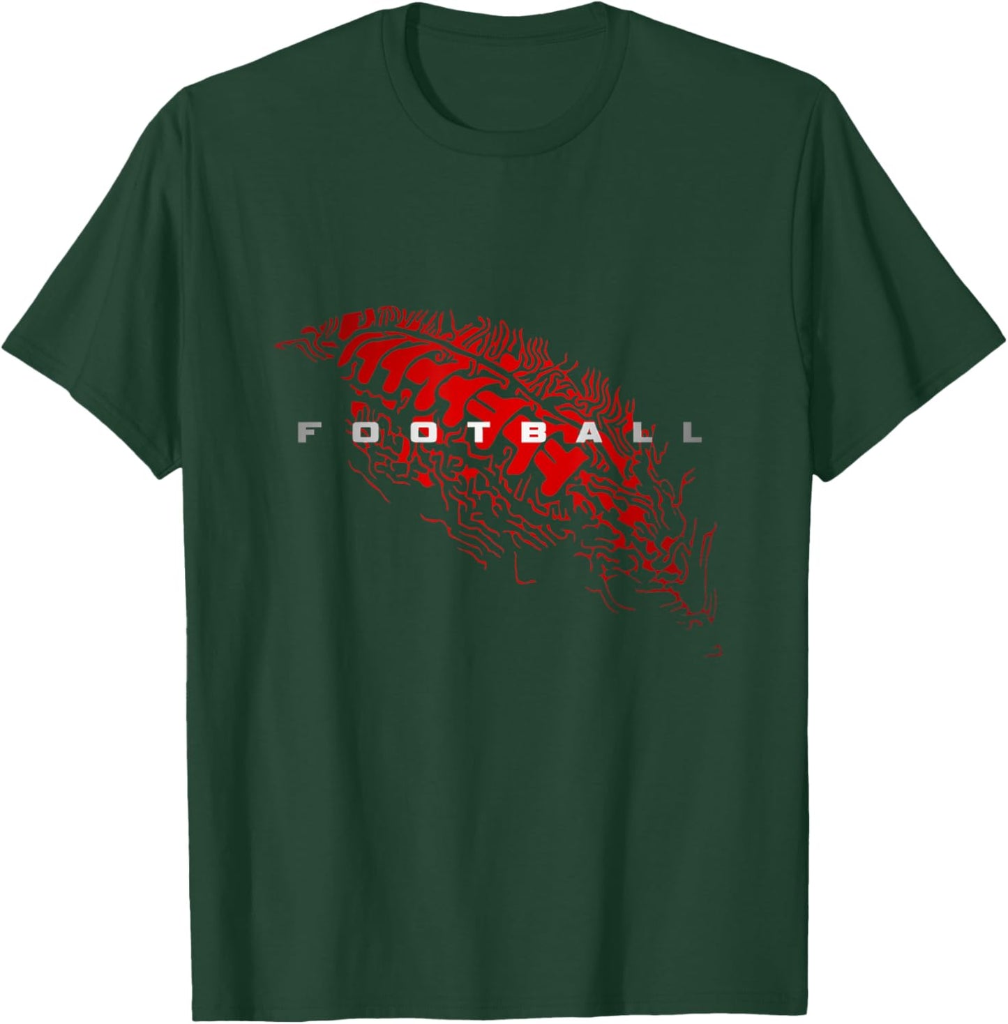 Football Apparel for Football Players or Fans - Men, Boys - Black Football - Classic Fit - Short Sleeve - Small T-Shirt - T-Shirt | Forest