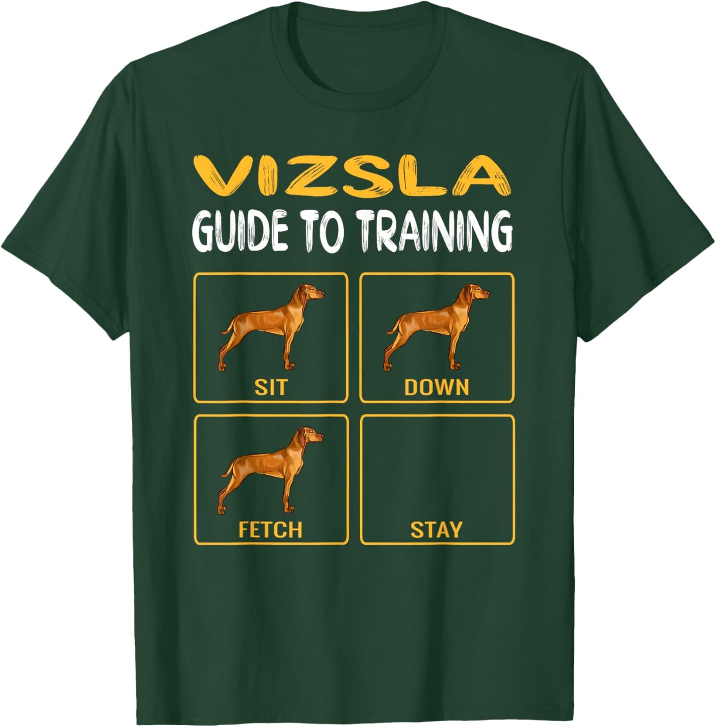 Vizsla Guide To Training Dog Obedience Women Girls Kids T-Shirt - T-Shirt | Forest