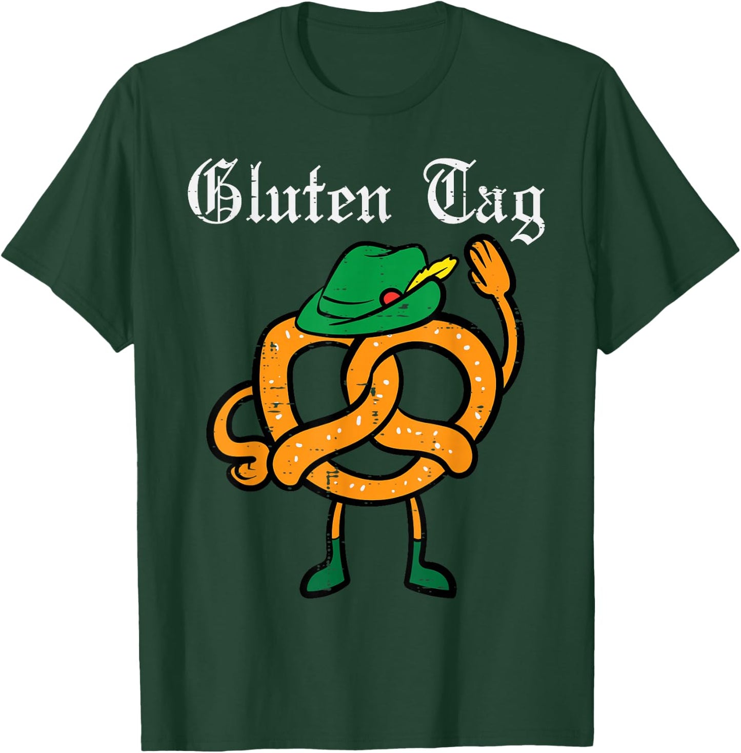 Oktoberfest Pretzel Guten Tag Funny German Women Kids Men T-Shirt - T-Shirt | Forest