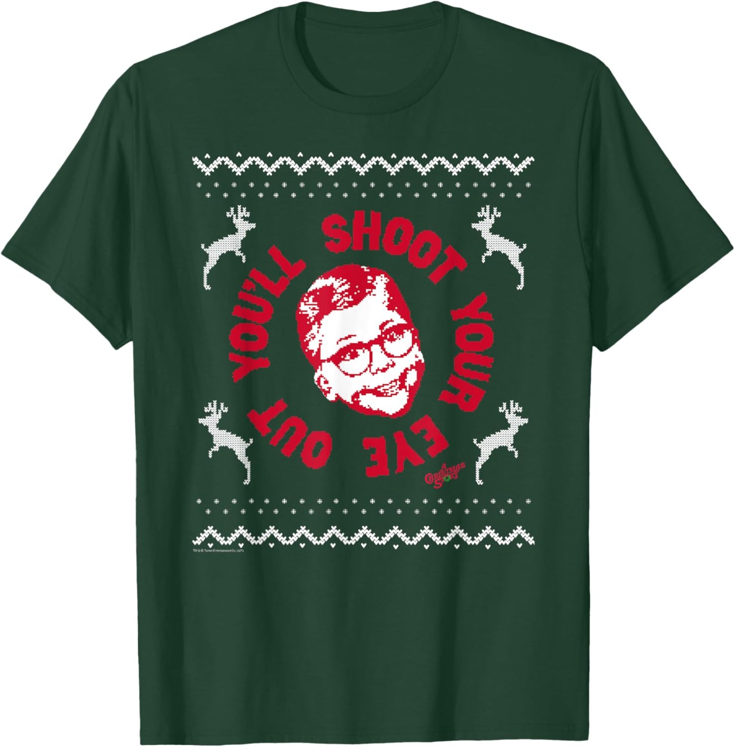 A Christmas Story Sweater Print You'll Shoot Your Eye Out T-Shirt - T-Shirt | Forest