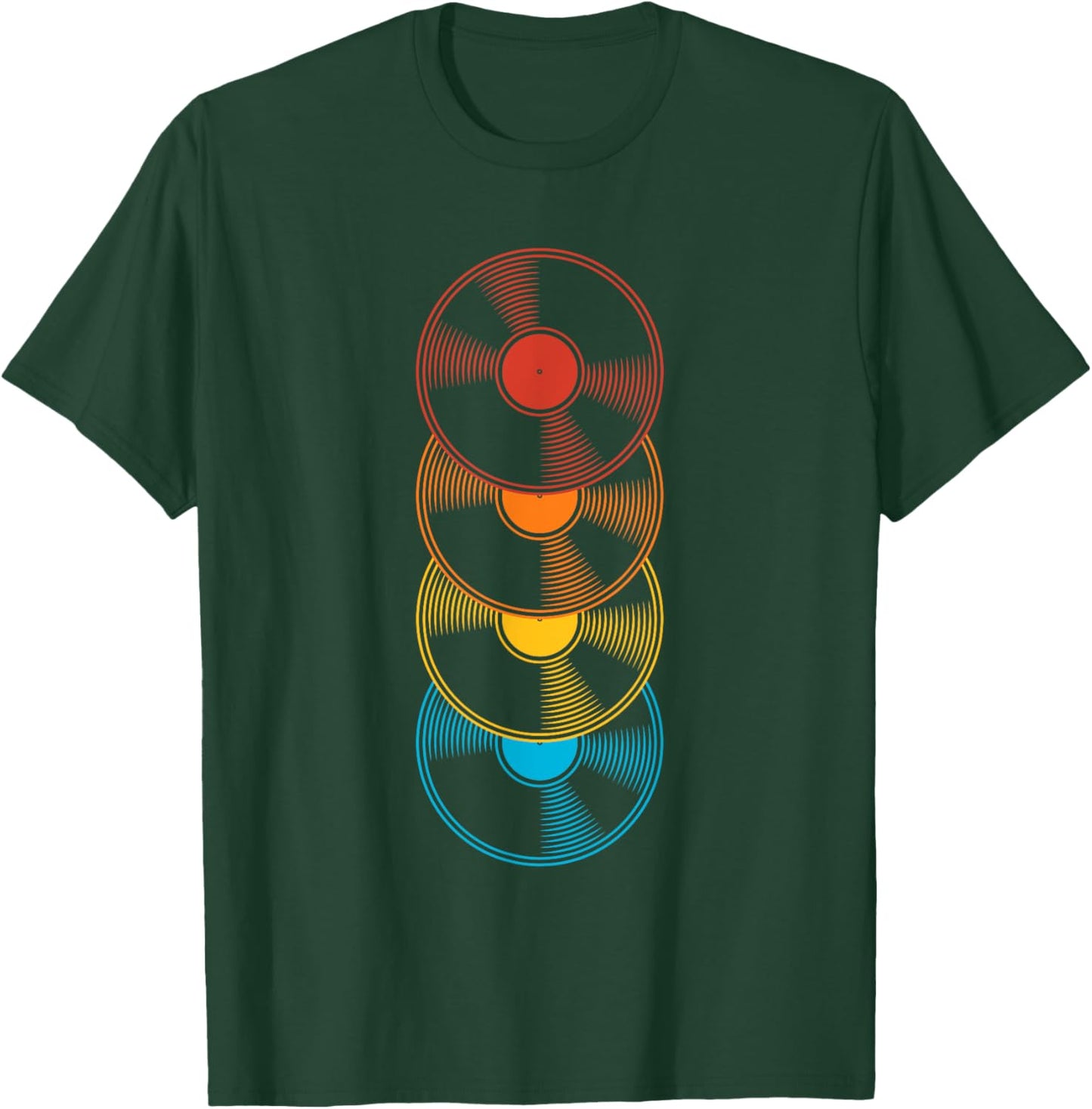 Rainbow Vinyl Record Music T-Shirt - T-Shirt | Forest