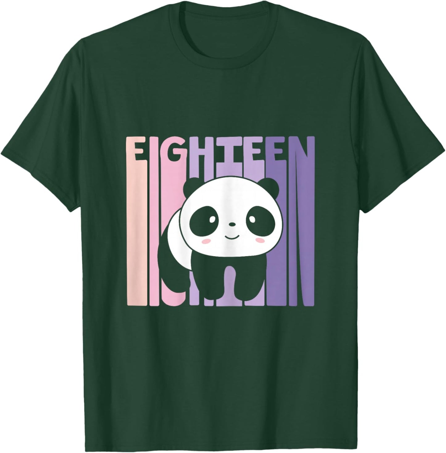 18th Birthday Girl Cute Panda Panda Bear 18 Years Old T-Shirt - T-Shirt | Forest