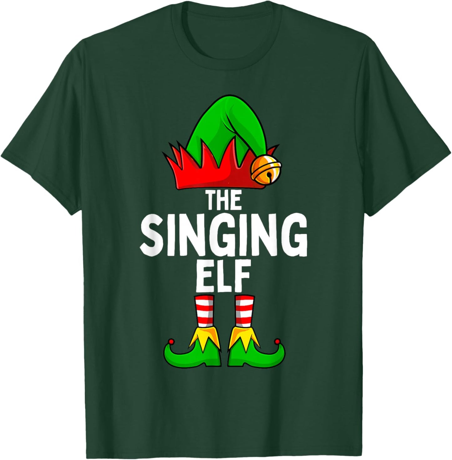 Singing Elf Matching Family Christmas T-Shirt - T-Shirt | Forest