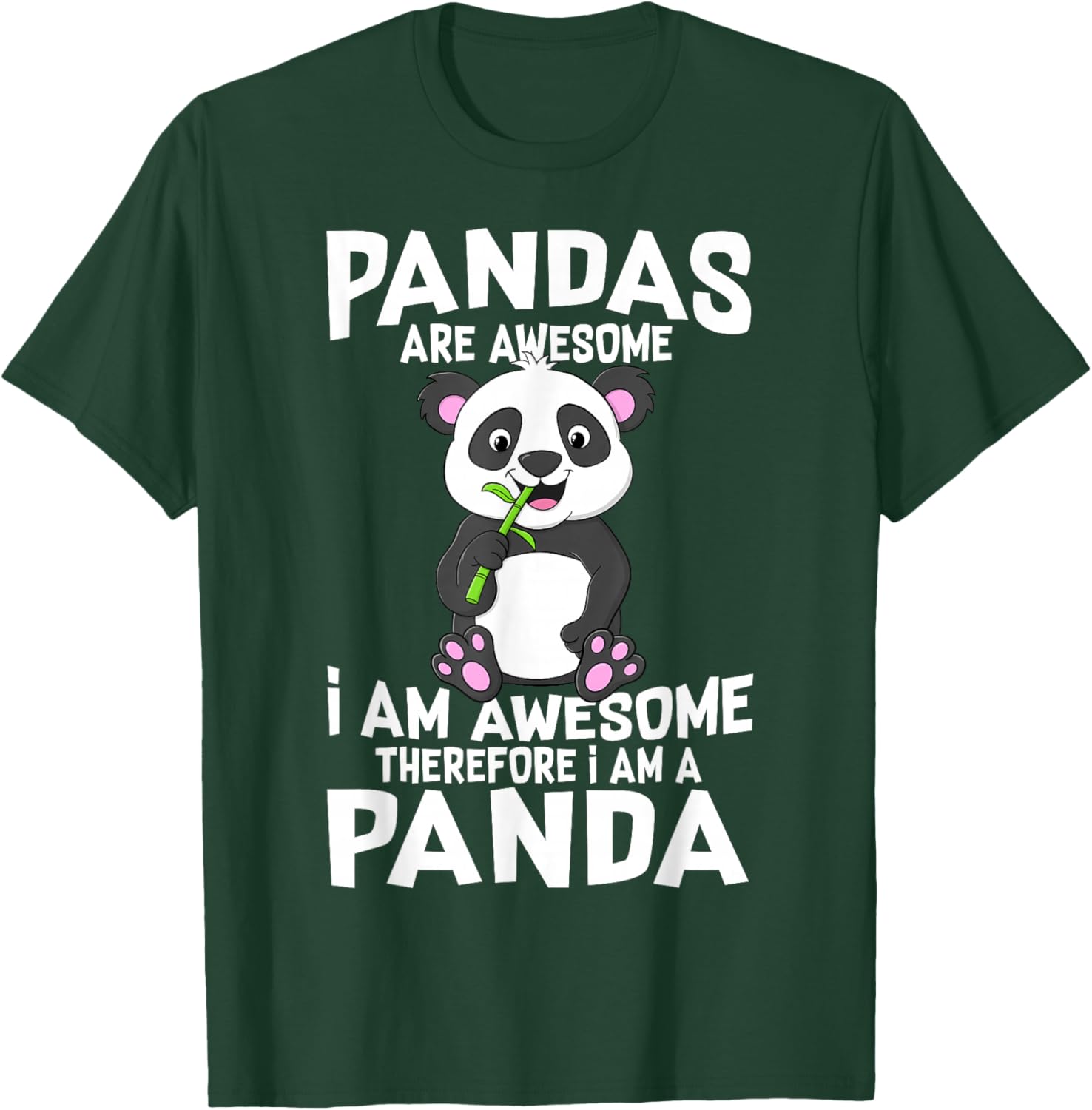 Pandas are Awesome Funny Cute Panda Lover Gift Boys Girls T-Shirt - T-Shirt | Forest