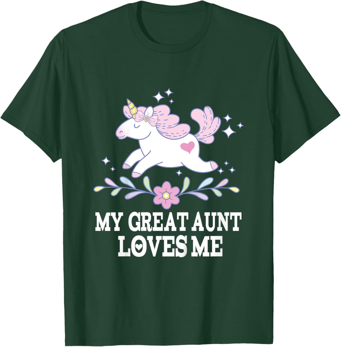 My Great Aunt Loves Me Grand Niece Unicorn T-Shirt - T-Shirt | Forest